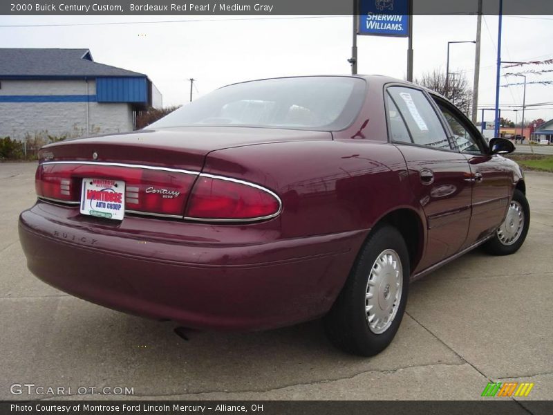 Bordeaux Red Pearl / Medium Gray 2000 Buick Century Custom