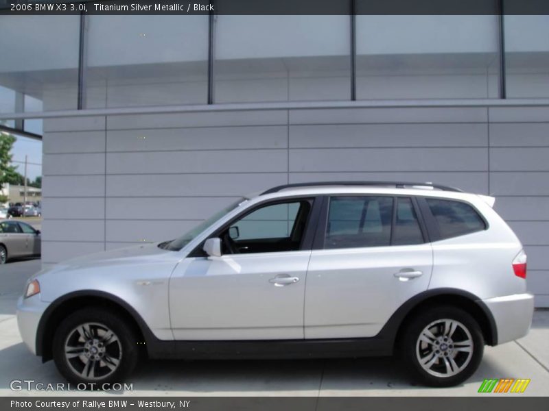 Titanium Silver Metallic / Black 2006 BMW X3 3.0i