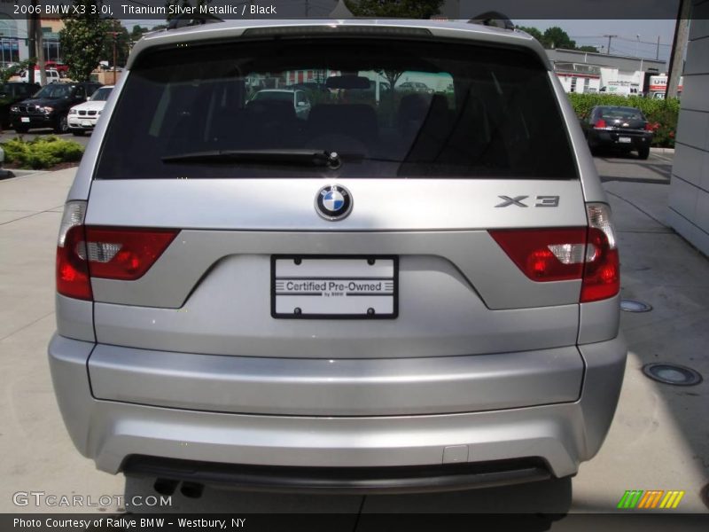 Titanium Silver Metallic / Black 2006 BMW X3 3.0i