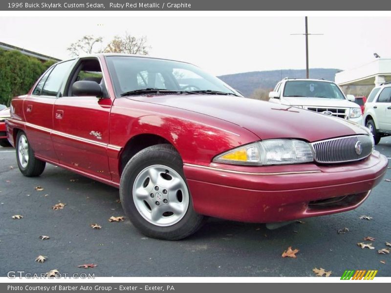 Ruby Red Metallic / Graphite 1996 Buick Skylark Custom Sedan