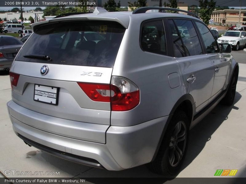 Titanium Silver Metallic / Black 2006 BMW X3 3.0i