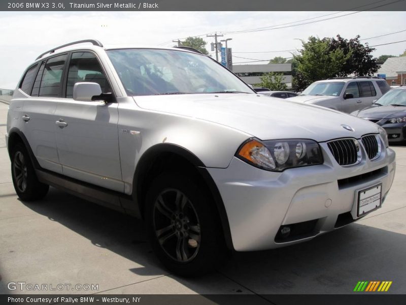 Titanium Silver Metallic / Black 2006 BMW X3 3.0i
