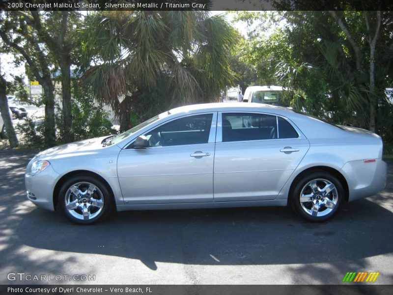 Silverstone Metallic / Titanium Gray 2008 Chevrolet Malibu LS Sedan