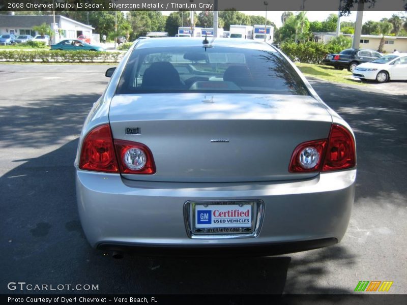 Silverstone Metallic / Titanium Gray 2008 Chevrolet Malibu LS Sedan