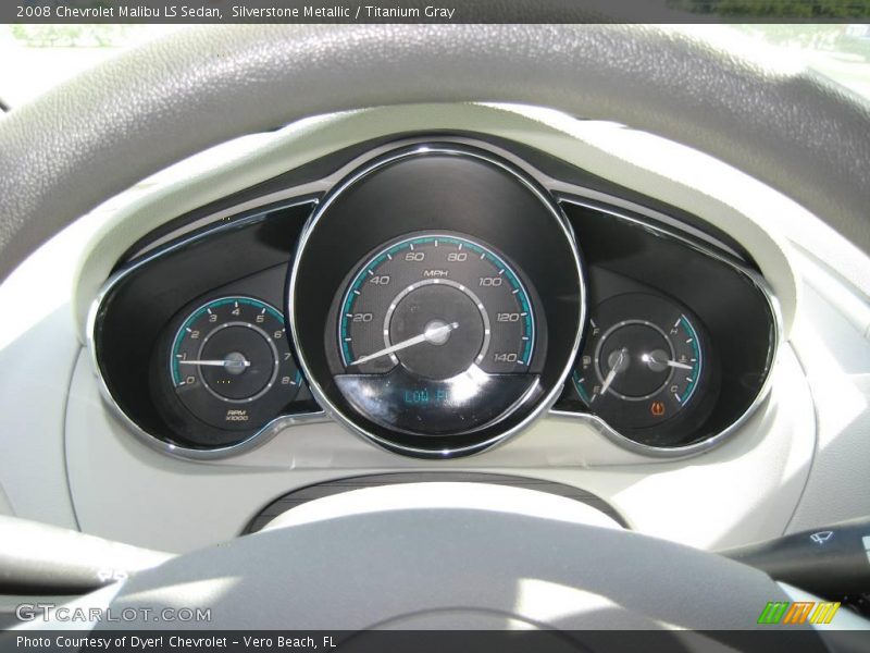 Silverstone Metallic / Titanium Gray 2008 Chevrolet Malibu LS Sedan