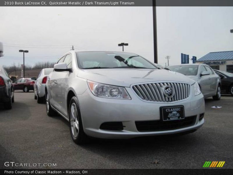 Quicksilver Metallic / Dark Titanium/Light Titanium 2010 Buick LaCrosse CX