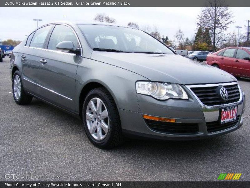 Granite Green Metallic / Black 2006 Volkswagen Passat 2.0T Sedan