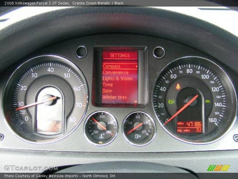 Granite Green Metallic / Black 2006 Volkswagen Passat 2.0T Sedan