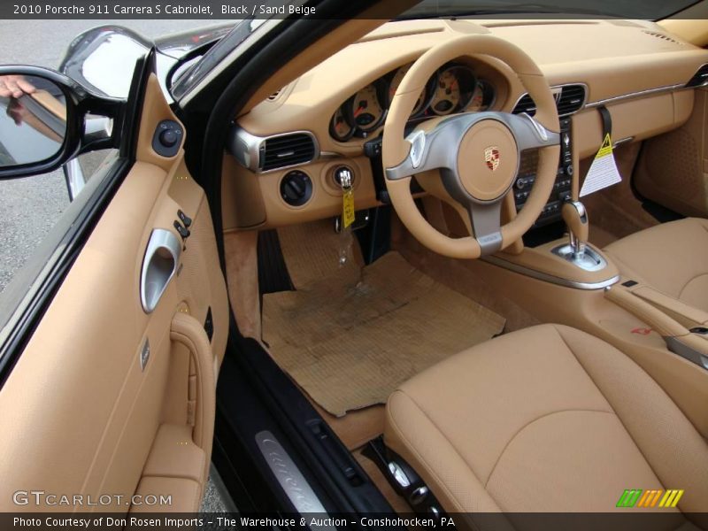 Black / Sand Beige 2010 Porsche 911 Carrera S Cabriolet