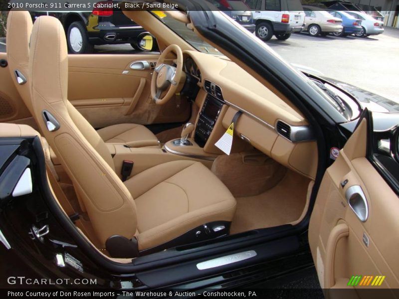 Black / Sand Beige 2010 Porsche 911 Carrera S Cabriolet