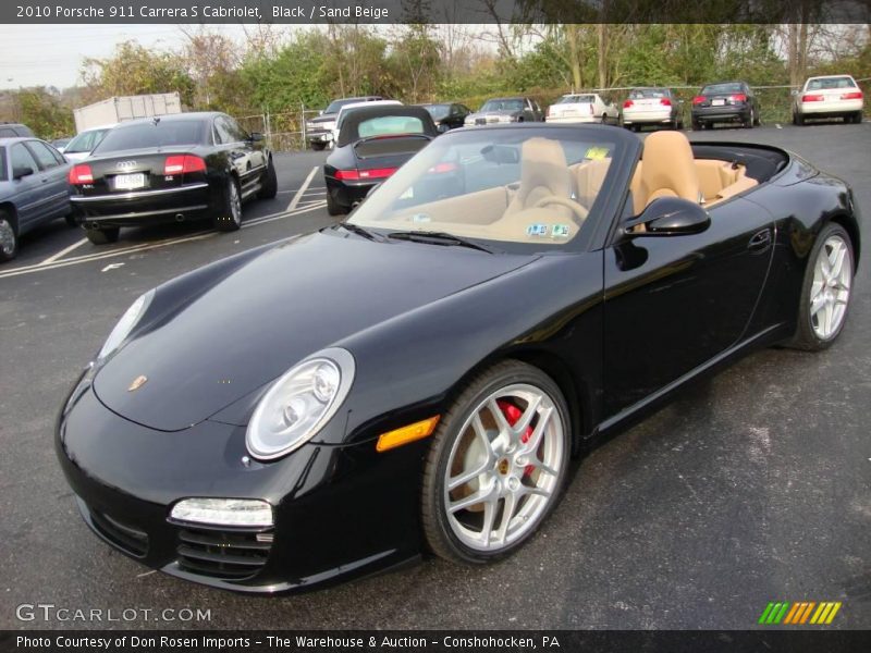 Black / Sand Beige 2010 Porsche 911 Carrera S Cabriolet