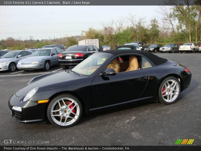 Black / Sand Beige 2010 Porsche 911 Carrera S Cabriolet