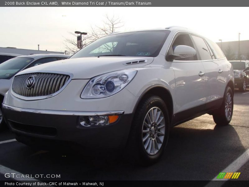 White Diamond Tri Coat / Titanium/Dark Titanium 2008 Buick Enclave CXL AWD