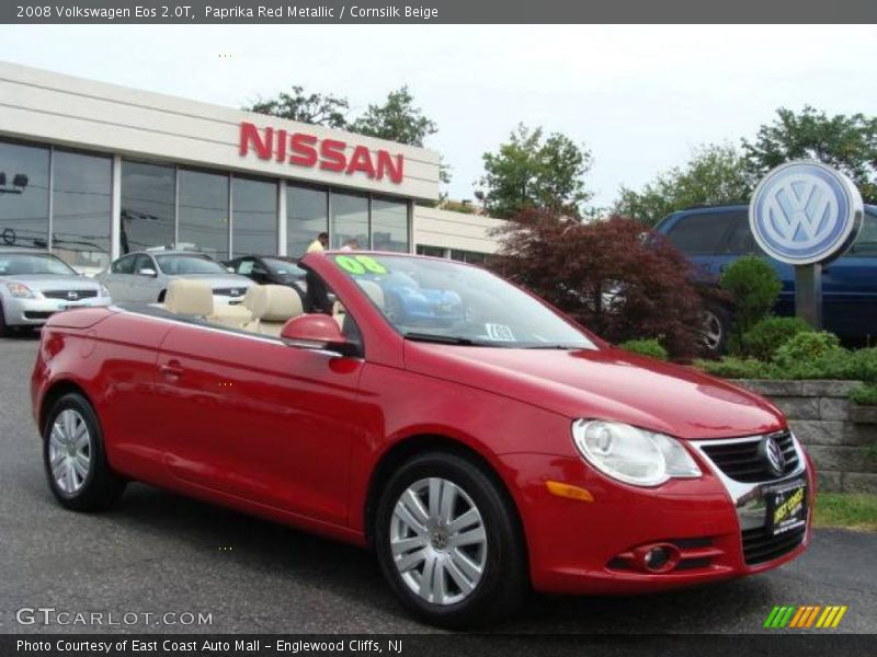 Paprika Red Metallic / Cornsilk Beige 2008 Volkswagen Eos 2.0T