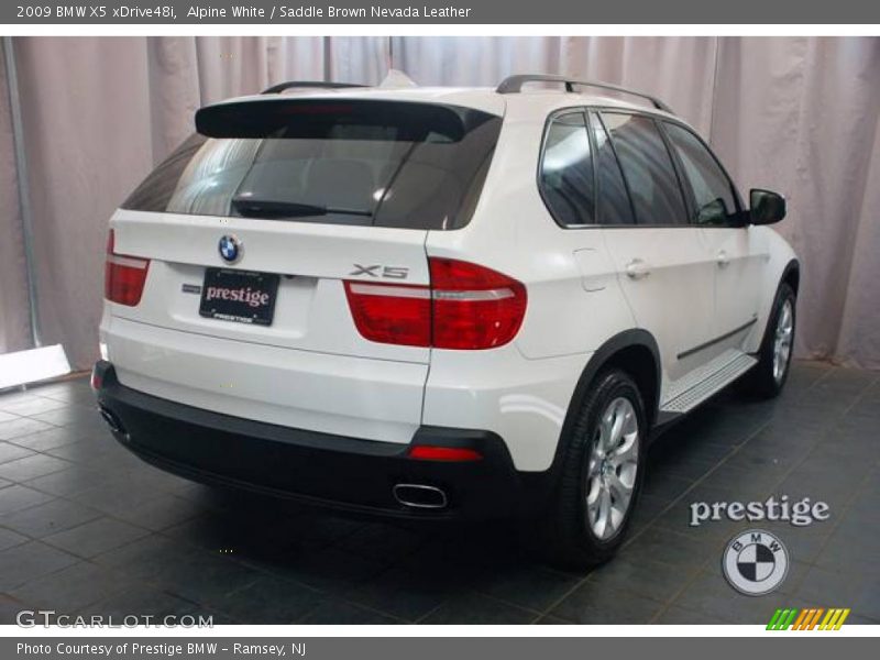 Alpine White / Saddle Brown Nevada Leather 2009 BMW X5 xDrive48i