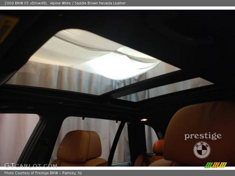 Alpine White / Saddle Brown Nevada Leather 2009 BMW X5 xDrive48i