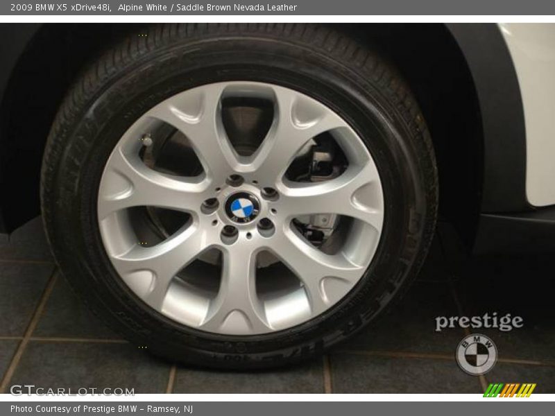 Alpine White / Saddle Brown Nevada Leather 2009 BMW X5 xDrive48i