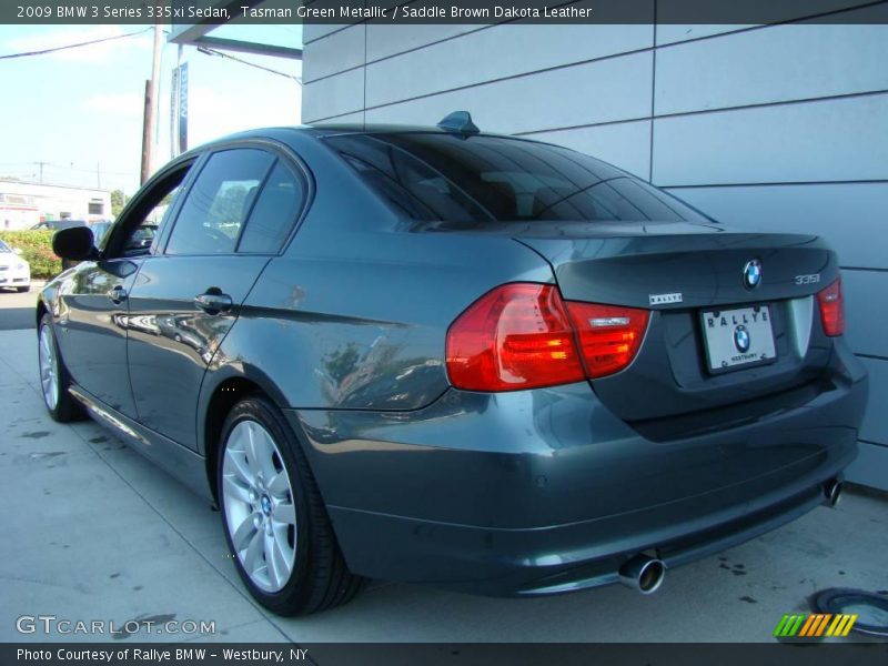 Tasman Green Metallic / Saddle Brown Dakota Leather 2009 BMW 3 Series 335xi Sedan
