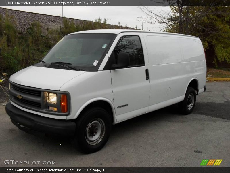 White / Dark Pewter 2001 Chevrolet Express 2500 Cargo Van