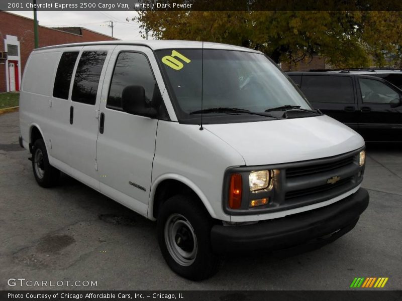 White / Dark Pewter 2001 Chevrolet Express 2500 Cargo Van