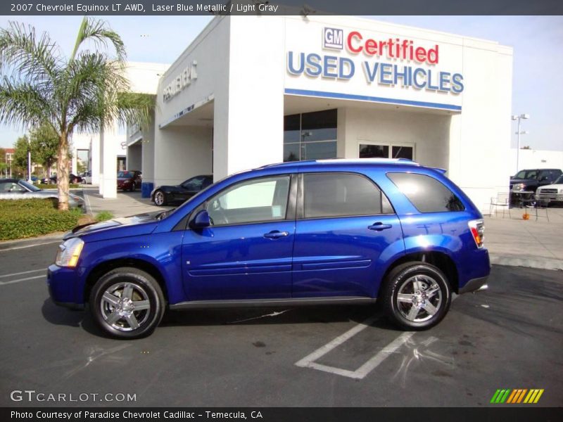 Laser Blue Metallic / Light Gray 2007 Chevrolet Equinox LT AWD
