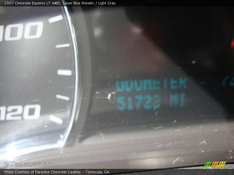 Laser Blue Metallic / Light Gray 2007 Chevrolet Equinox LT AWD