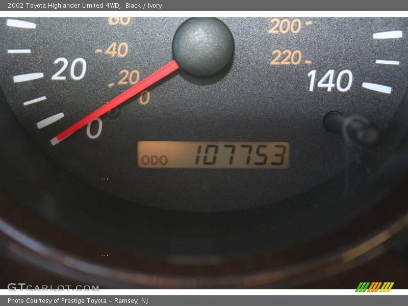 Black / Ivory 2002 Toyota Highlander Limited 4WD