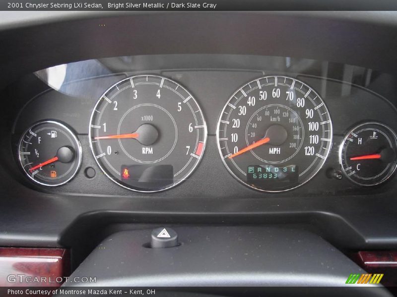 Bright Silver Metallic / Dark Slate Gray 2001 Chrysler Sebring LXi Sedan