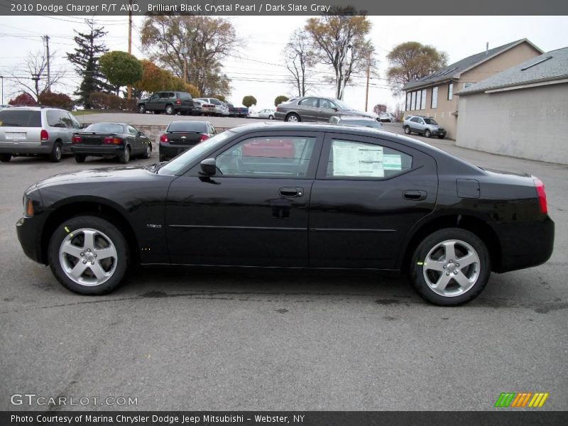 Brilliant Black Crystal Pearl / Dark Slate Gray 2010 Dodge Charger R/T AWD