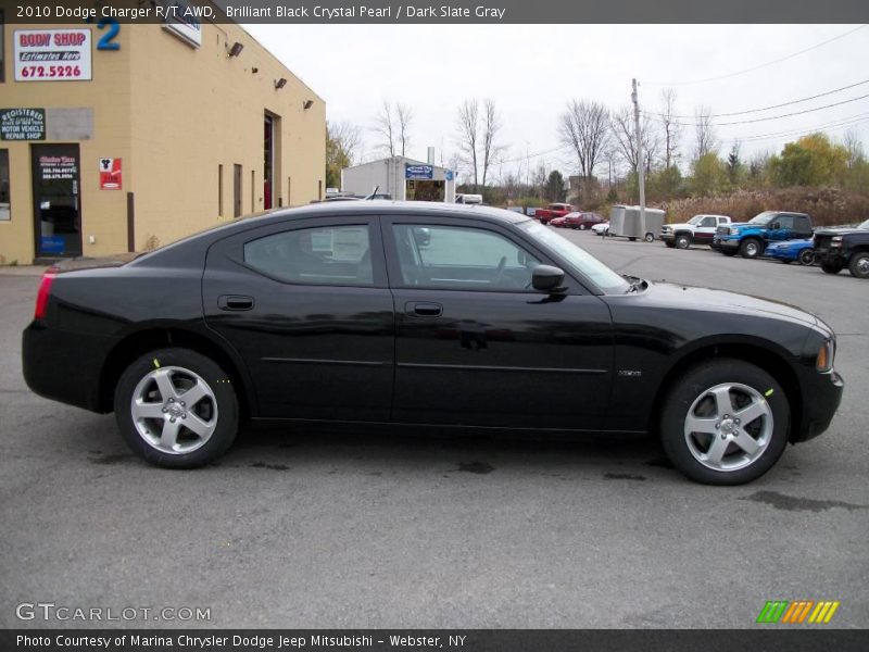 Brilliant Black Crystal Pearl / Dark Slate Gray 2010 Dodge Charger R/T AWD