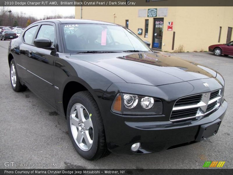 Brilliant Black Crystal Pearl / Dark Slate Gray 2010 Dodge Charger R/T AWD