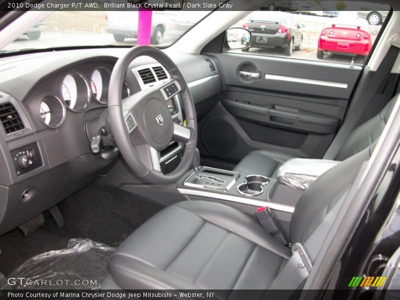 Brilliant Black Crystal Pearl / Dark Slate Gray 2010 Dodge Charger R/T AWD
