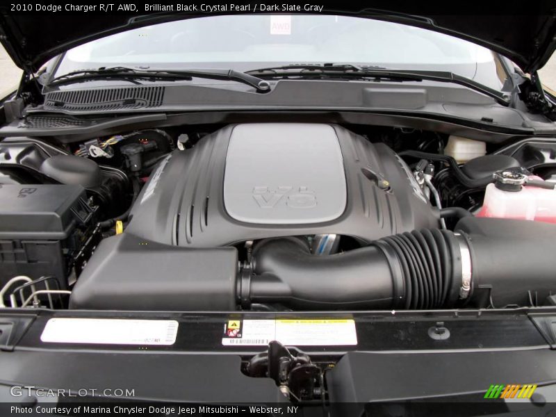 Brilliant Black Crystal Pearl / Dark Slate Gray 2010 Dodge Charger R/T AWD