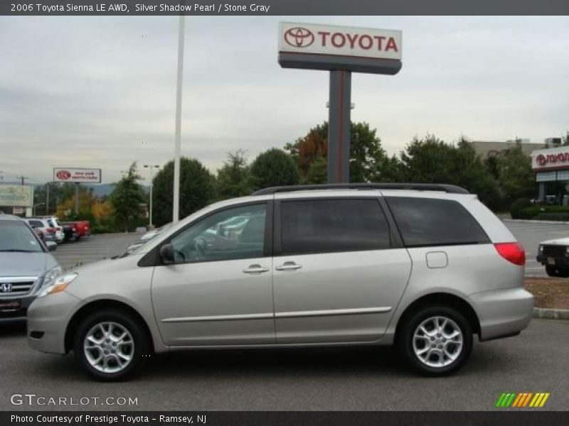 Silver Shadow Pearl / Stone Gray 2006 Toyota Sienna LE AWD