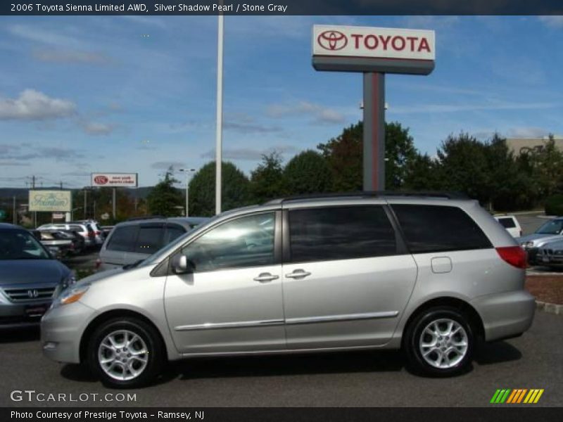 Silver Shadow Pearl / Stone Gray 2006 Toyota Sienna Limited AWD