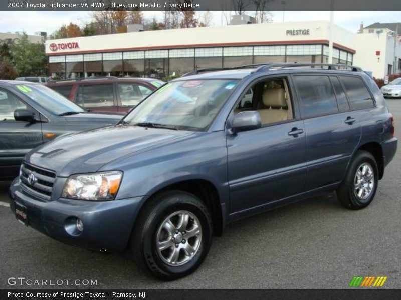 Bluestone Metallic / Ivory Beige 2007 Toyota Highlander V6 4WD
