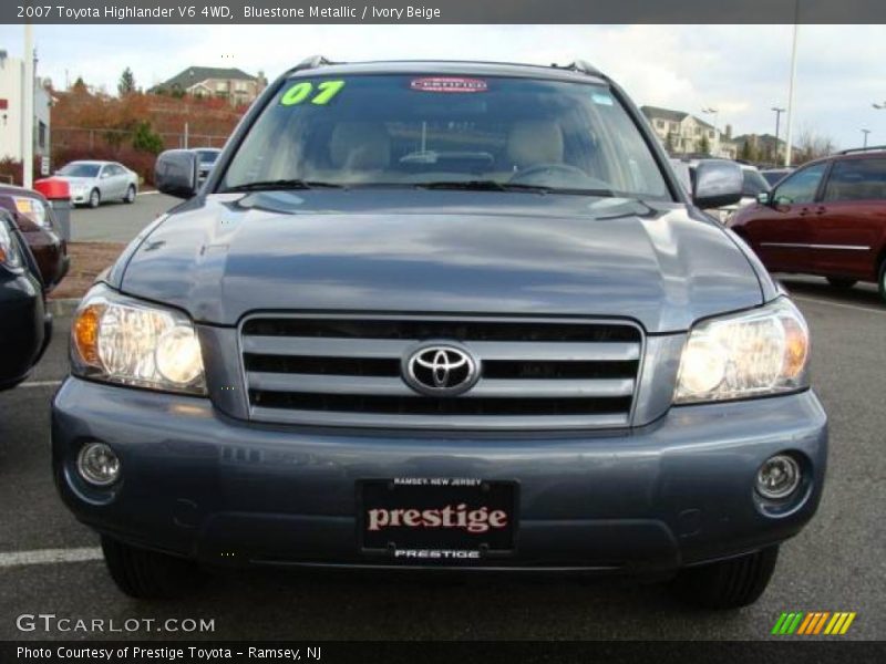 Bluestone Metallic / Ivory Beige 2007 Toyota Highlander V6 4WD