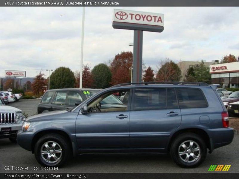 Bluestone Metallic / Ivory Beige 2007 Toyota Highlander V6 4WD