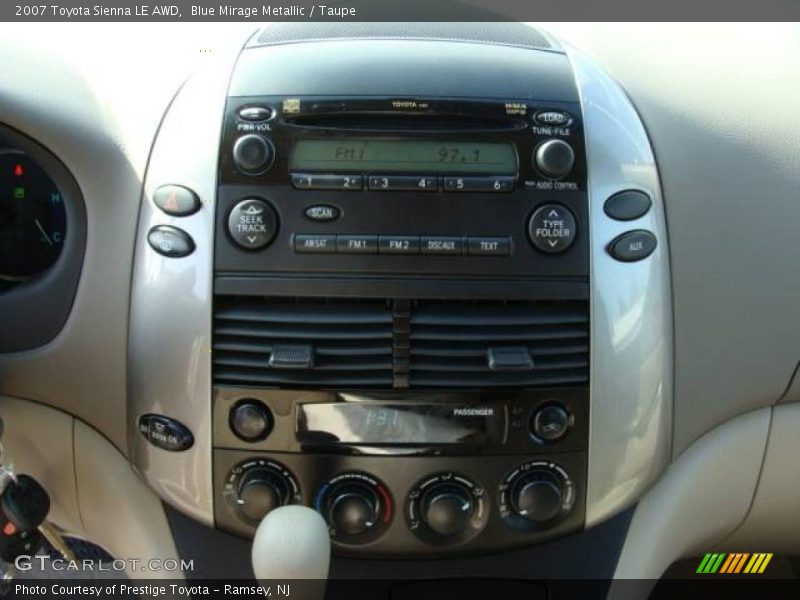 Blue Mirage Metallic / Taupe 2007 Toyota Sienna LE AWD