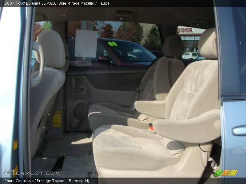 Blue Mirage Metallic / Taupe 2007 Toyota Sienna LE AWD