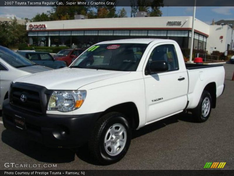 Super White / Graphite Gray 2007 Toyota Tacoma Regular Cab
