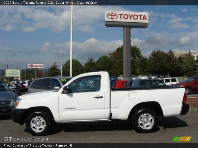 Super White / Graphite Gray 2007 Toyota Tacoma Regular Cab