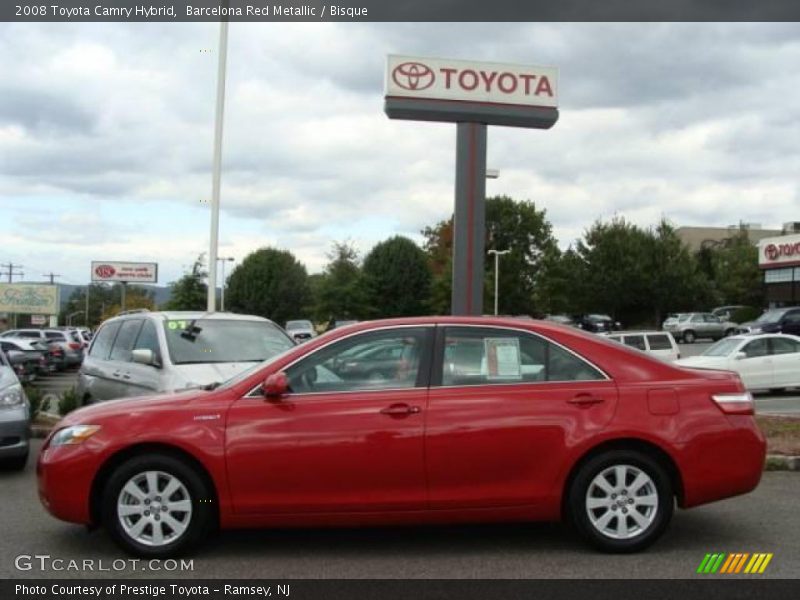 Barcelona Red Metallic / Bisque 2008 Toyota Camry Hybrid
