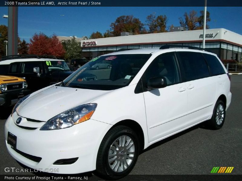 Arctic Frost Pearl / Stone 2008 Toyota Sienna LE AWD