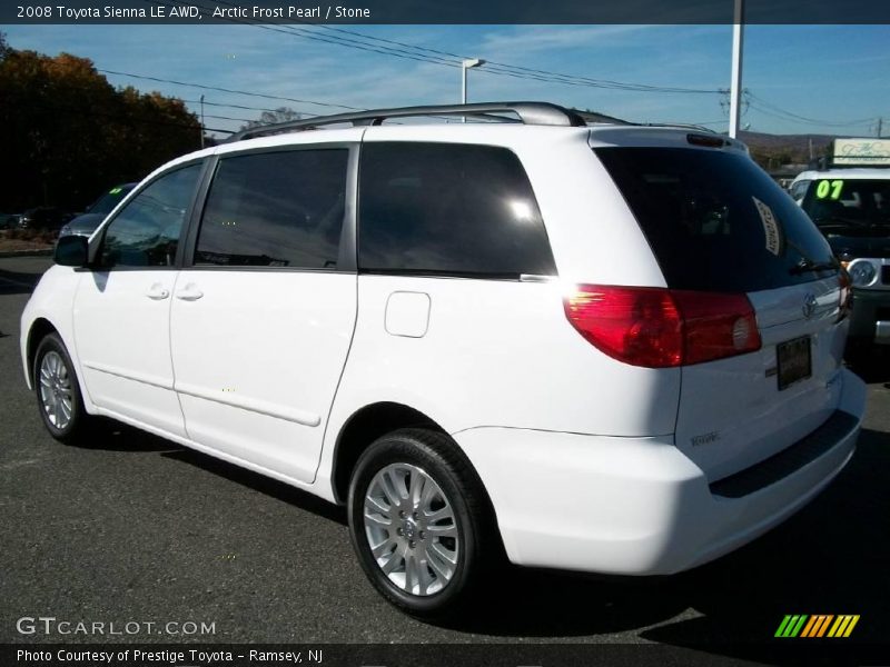Arctic Frost Pearl / Stone 2008 Toyota Sienna LE AWD