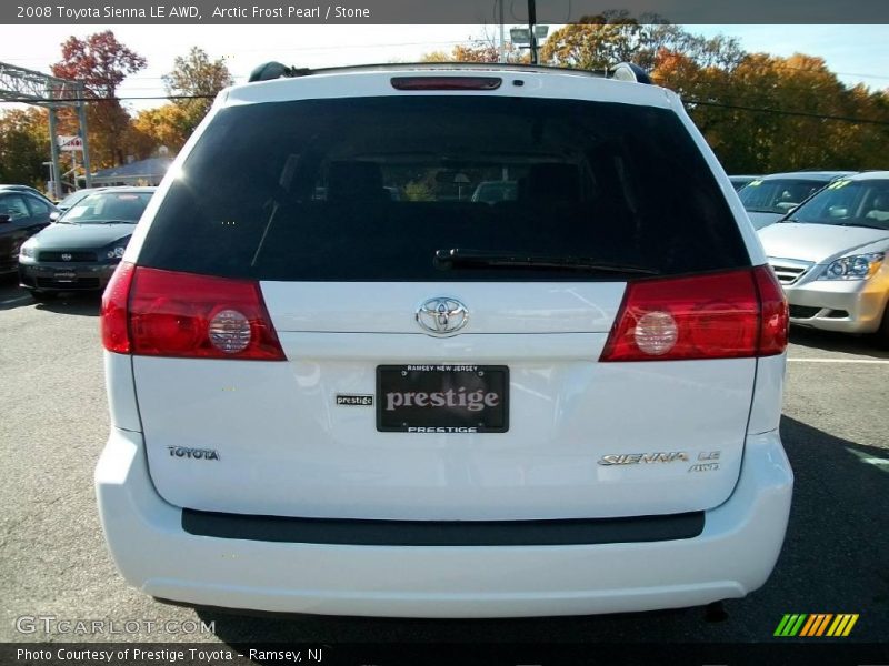 Arctic Frost Pearl / Stone 2008 Toyota Sienna LE AWD