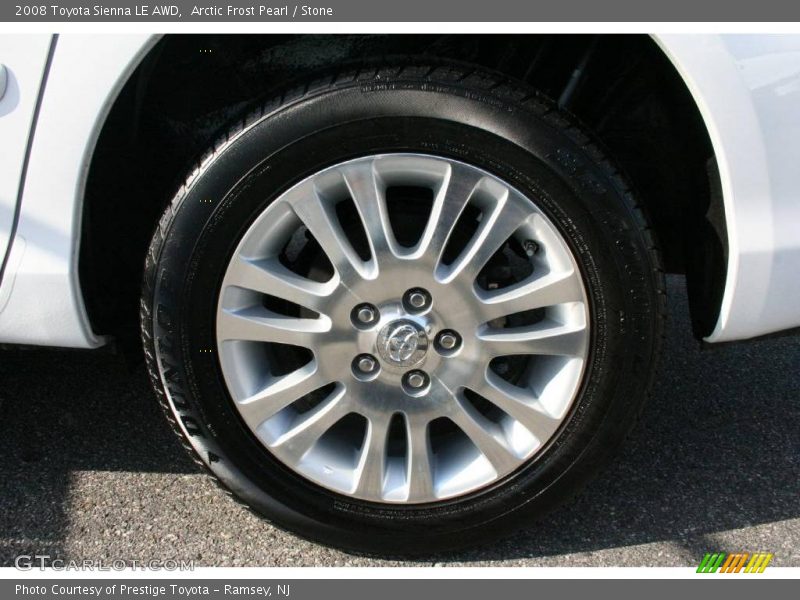 Arctic Frost Pearl / Stone 2008 Toyota Sienna LE AWD