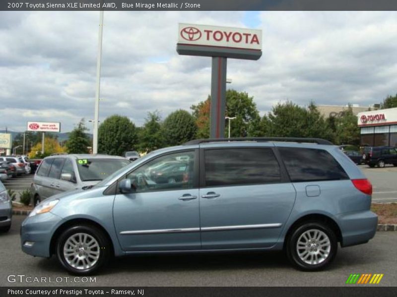 Blue Mirage Metallic / Stone 2007 Toyota Sienna XLE Limited AWD