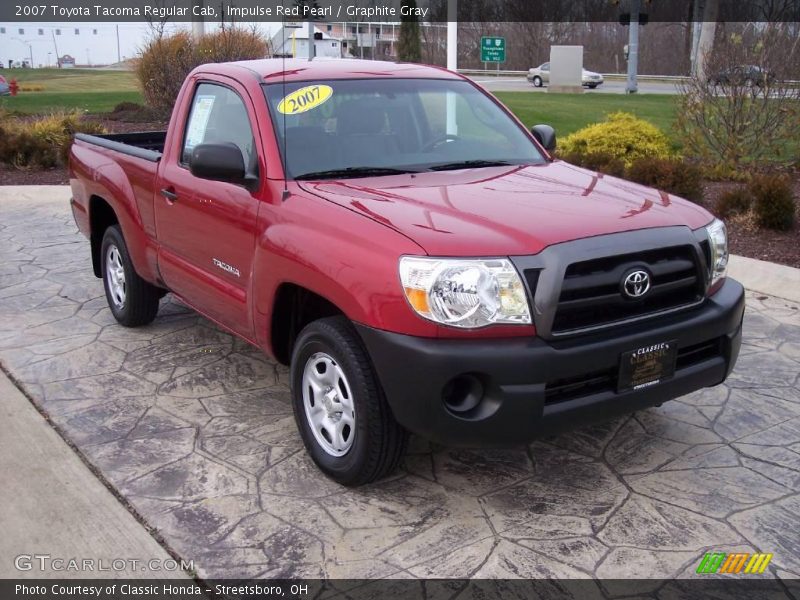 Impulse Red Pearl / Graphite Gray 2007 Toyota Tacoma Regular Cab