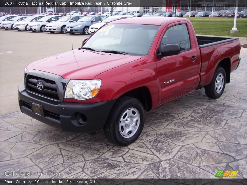 Impulse Red Pearl / Graphite Gray 2007 Toyota Tacoma Regular Cab